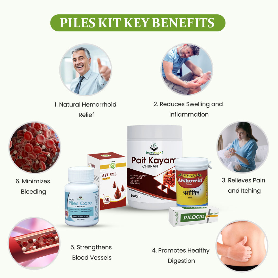 PILES CARE KIT - Helps Cure Piles and Keep Intestine Healthy