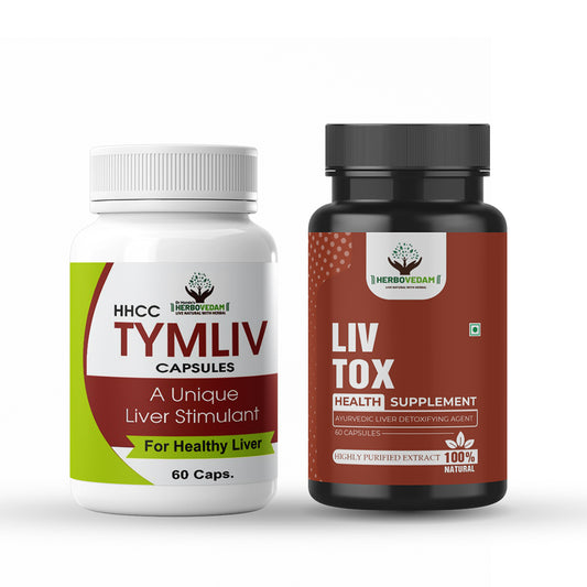 LIVTOX-TYMLIV CAPSULES COMBO: Ayurvedic Capsules for liver health and detoxification